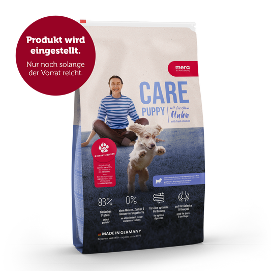 mera CARE Puppy Huhn Verpackung Auslistung