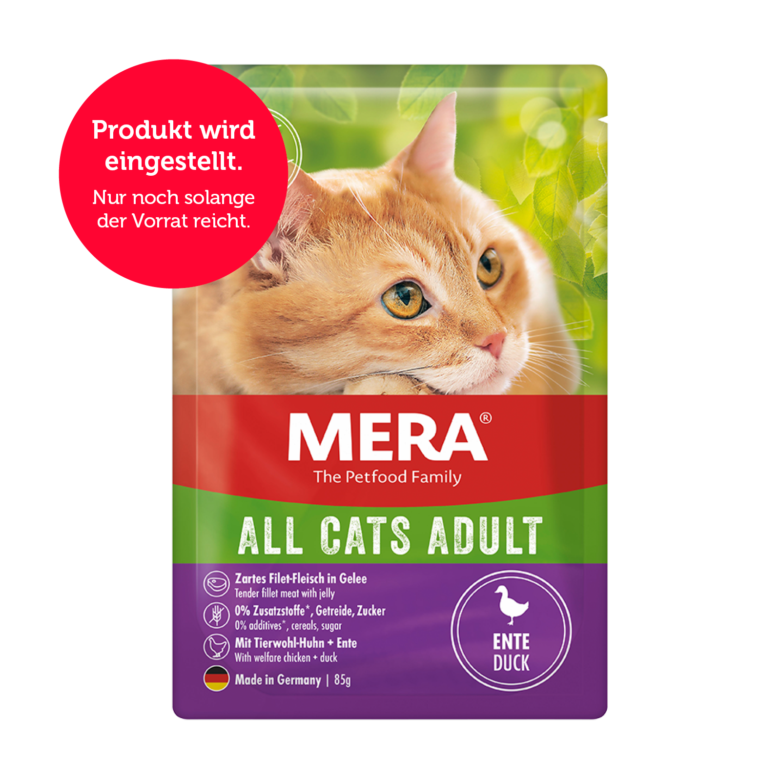mera All Cats Adult Ente Nassfutter Auslistung