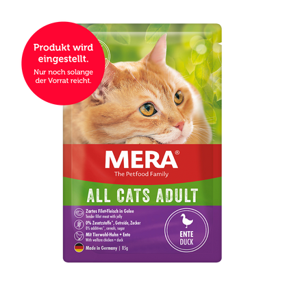 mera All Cats Adult Ente Nassfutter Auslistung