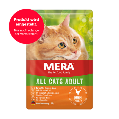 mera All Cats Adult Huhn Nassfutter Auslistung