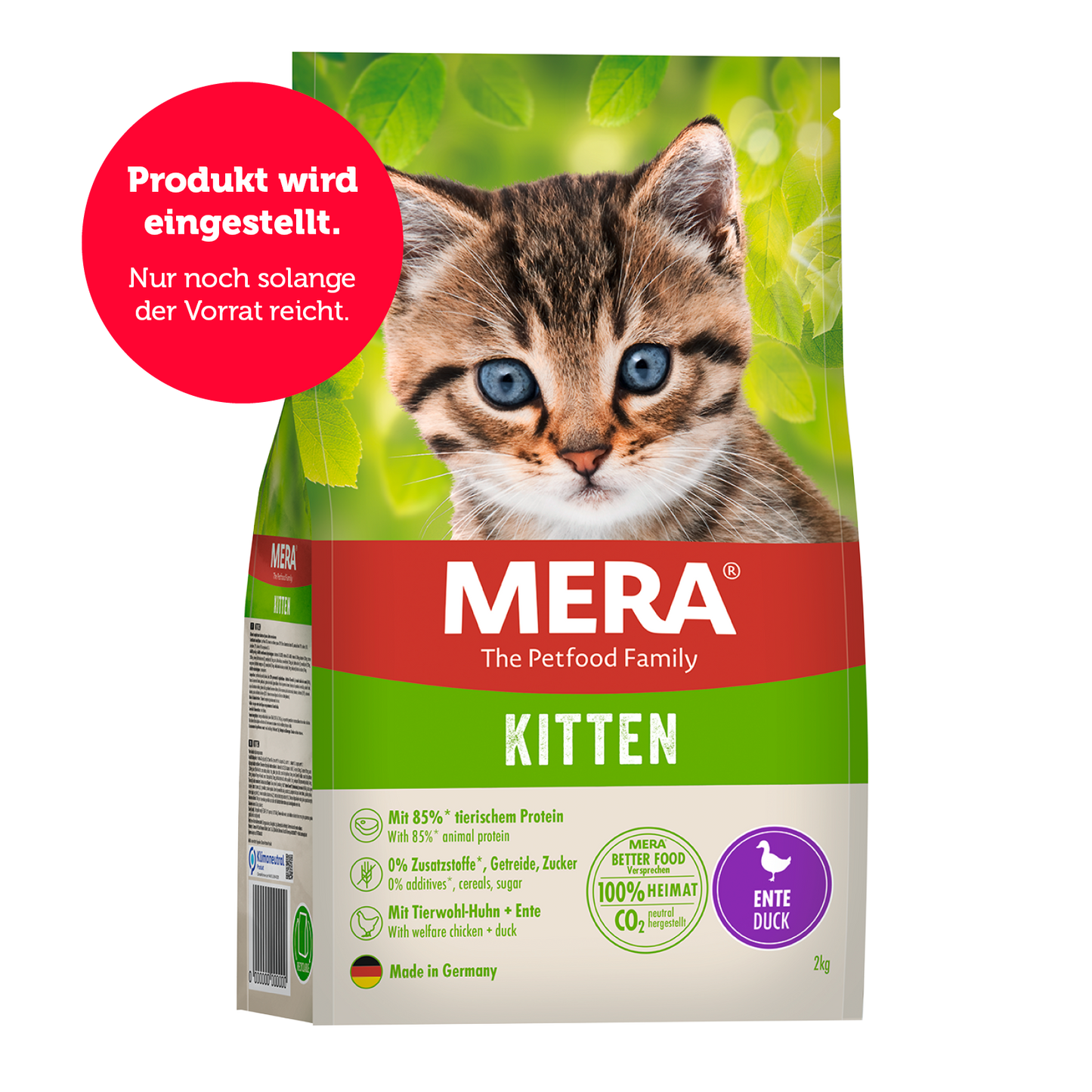 mera Cats Kitten Ente Trockenfutter Auslistung