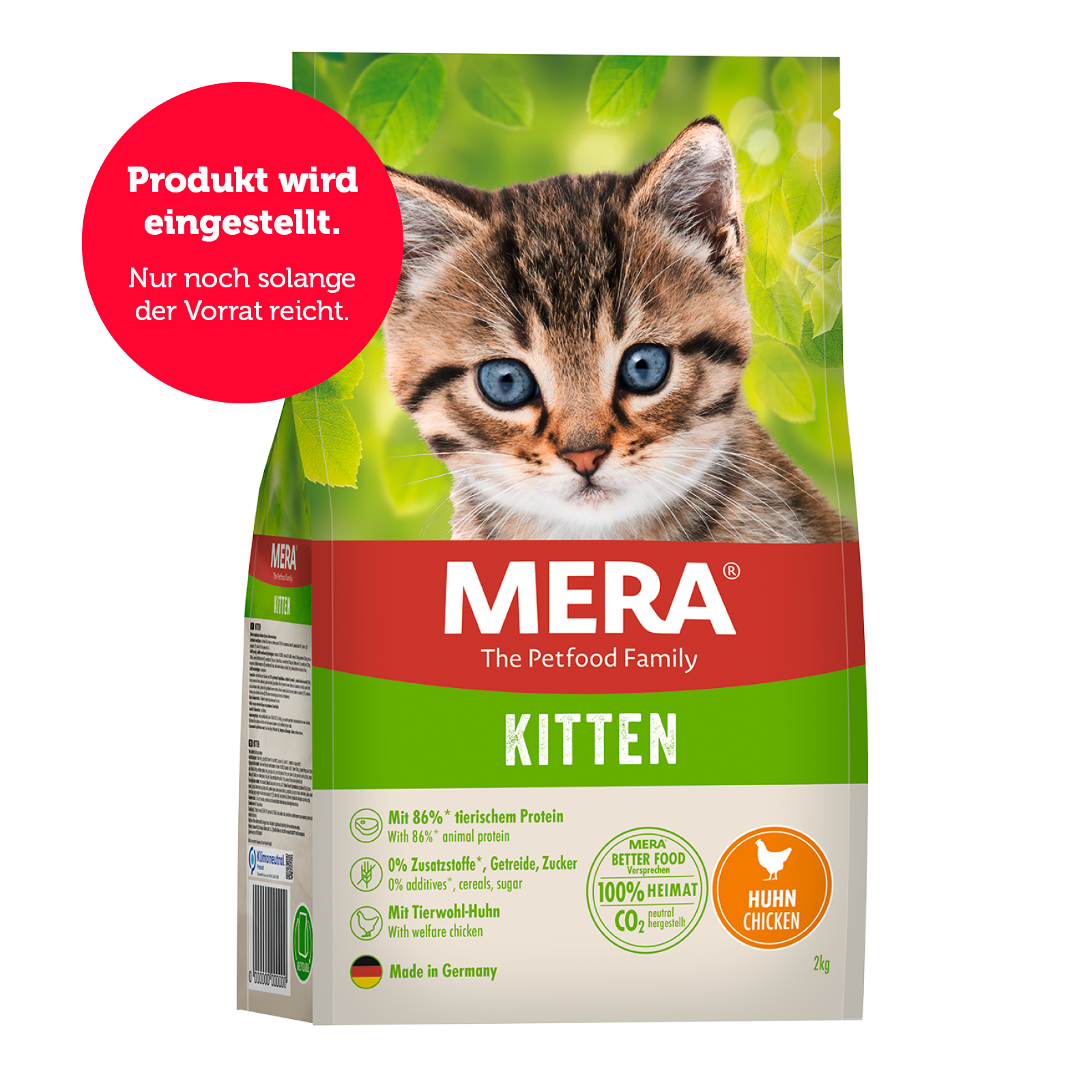 mera Cats Kitten Huhn Trockenfutter Auslistung