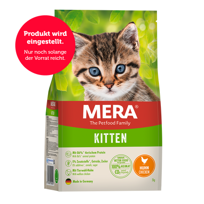 mera Cats Kitten Huhn Trockenfutter Auslistung