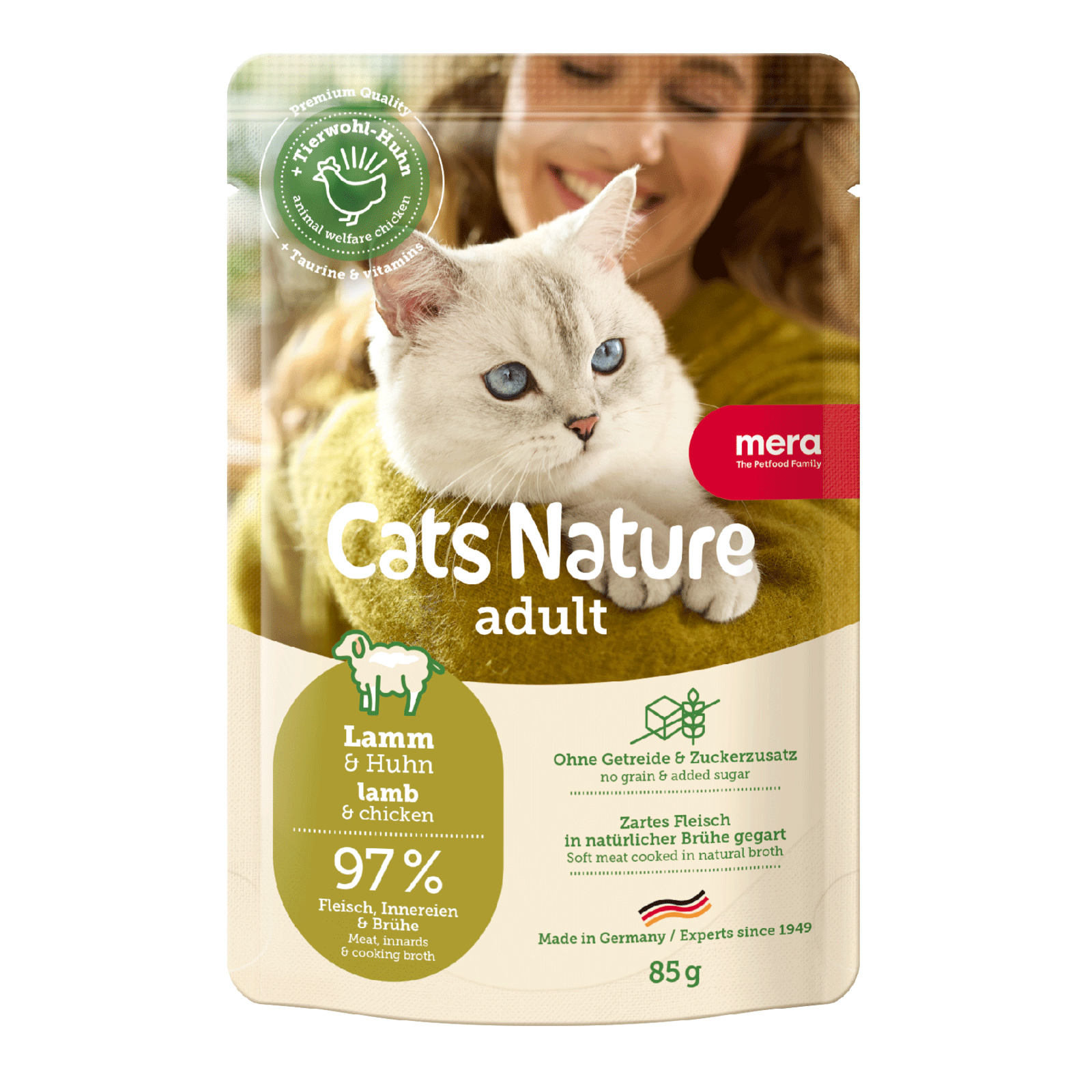 Katzen Nassfutter ohne Getreide kaufen | mera - The Petfood Family