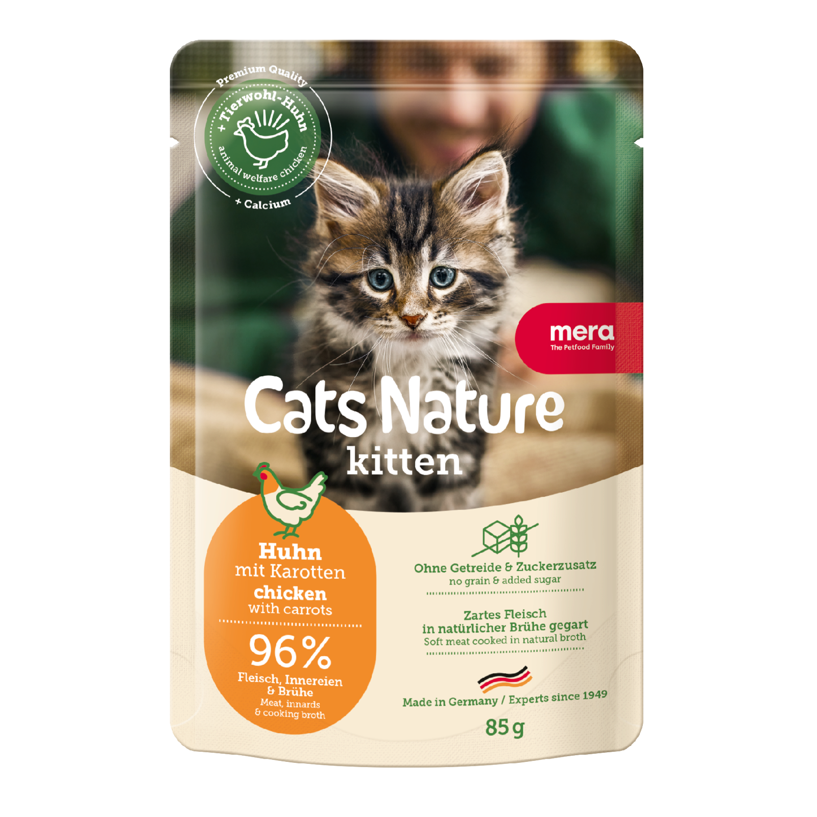 mera Cats Nature Kitten Huhn Nassfutter Packshot