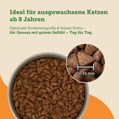 mera Cats Nature Senior Huhn Trockenfutter Kroketten