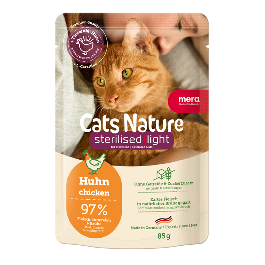 mera Cats Nature Sterilised Light Huhn Nassfutter Packshot
