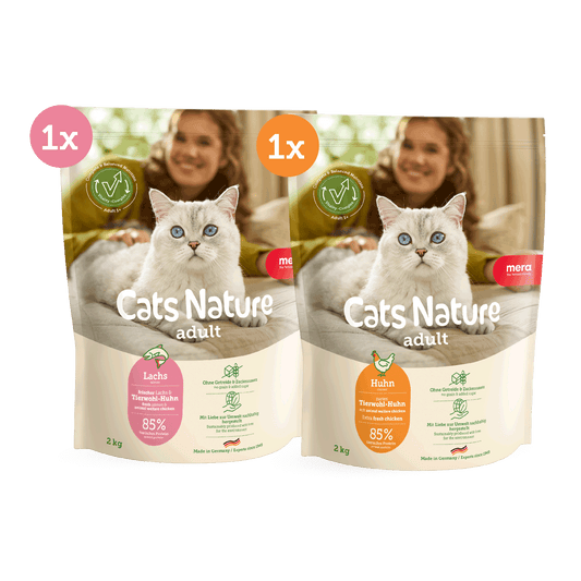mera Cats Nature Bundle Adult Huhn und Lachs Trockenfutter