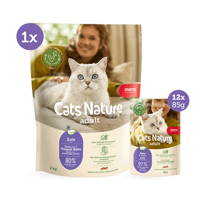 mera Cats Nature Bundle Ente Trocken- & Nassfutter