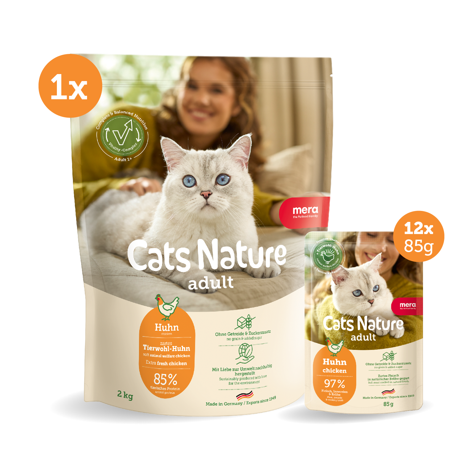 mera Cats Nature Bundle Huhn Trocken- & Nassfutter