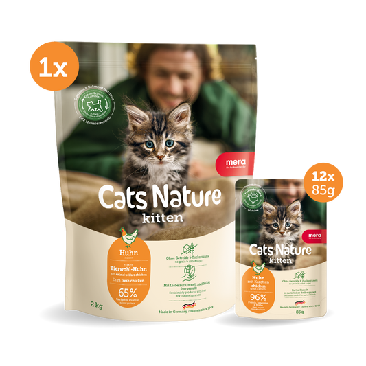 mera Cats Nature Bundle Kitten Huhn Trocken- & Nassfutter