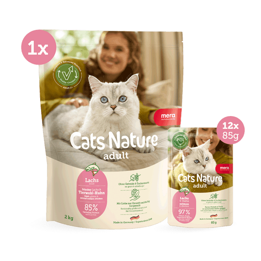 mera Cats Nature Bundle Lachs Trocken- & Nassfutter