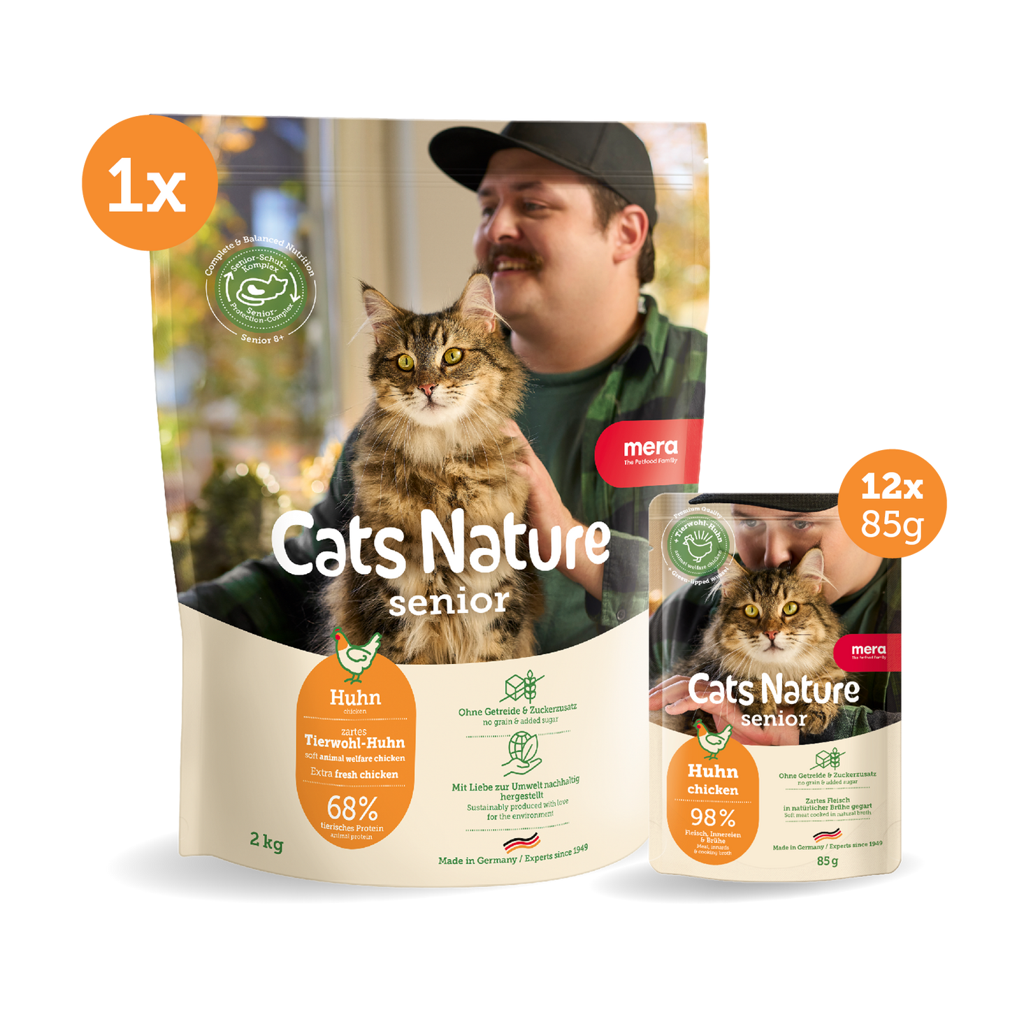 mera Cats Nature Bundle Senior Huhn Trocken- & Nassfutter
