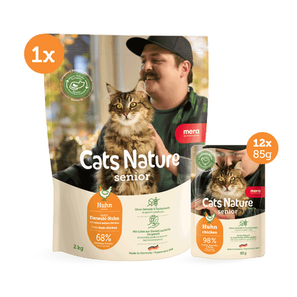 mera Cats Nature Bundle Senior Huhn Trocken- & Nassfutter