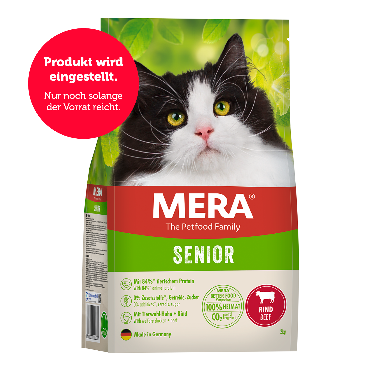 mera Cats Senior Rind Trockenfutter Auslistung
