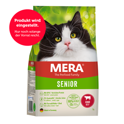 mera Cats Senior Rind Trockenfutter Auslistung
