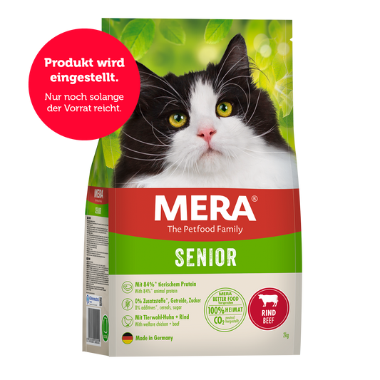mera Cats Senior Rind Trockenfutter Auslistung