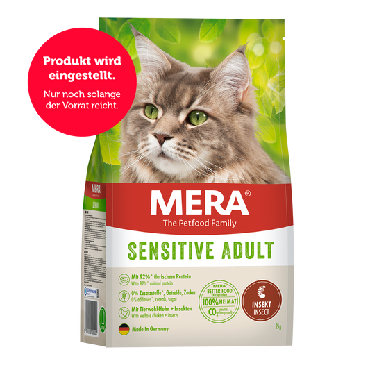 mera Cats Sensitive Adult Insekt Trockenfutter Auslistung