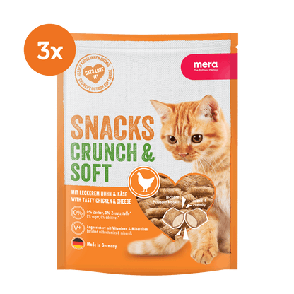 mera crunch and soft Bundle 3mal Käse&Huhn Packshot