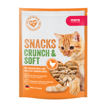 mera crunch & soft Huhn & Käse Verpackung