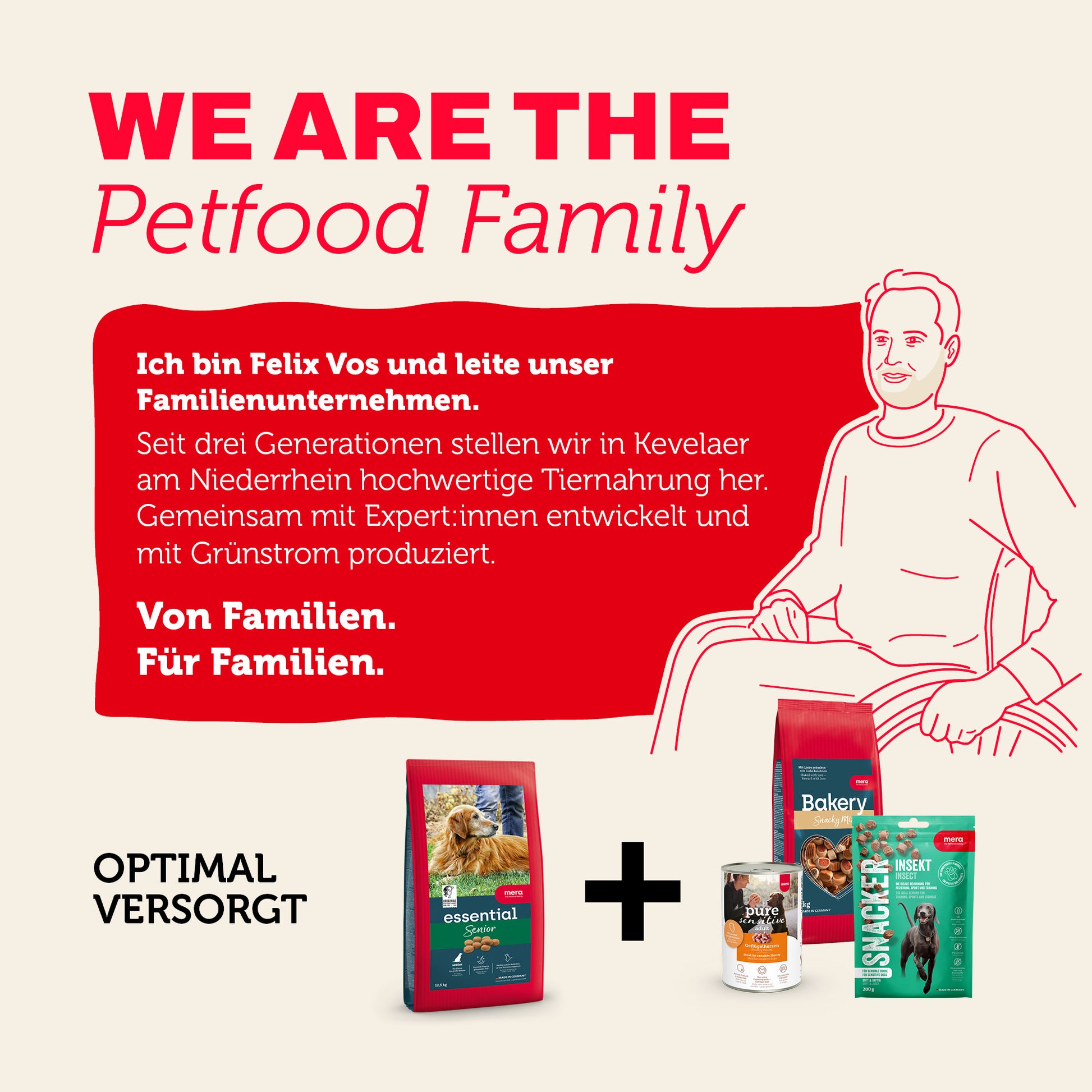 Tiernahrung von mera: Familienunternehmen mit Produkten für eine ausgewogene Versorgung