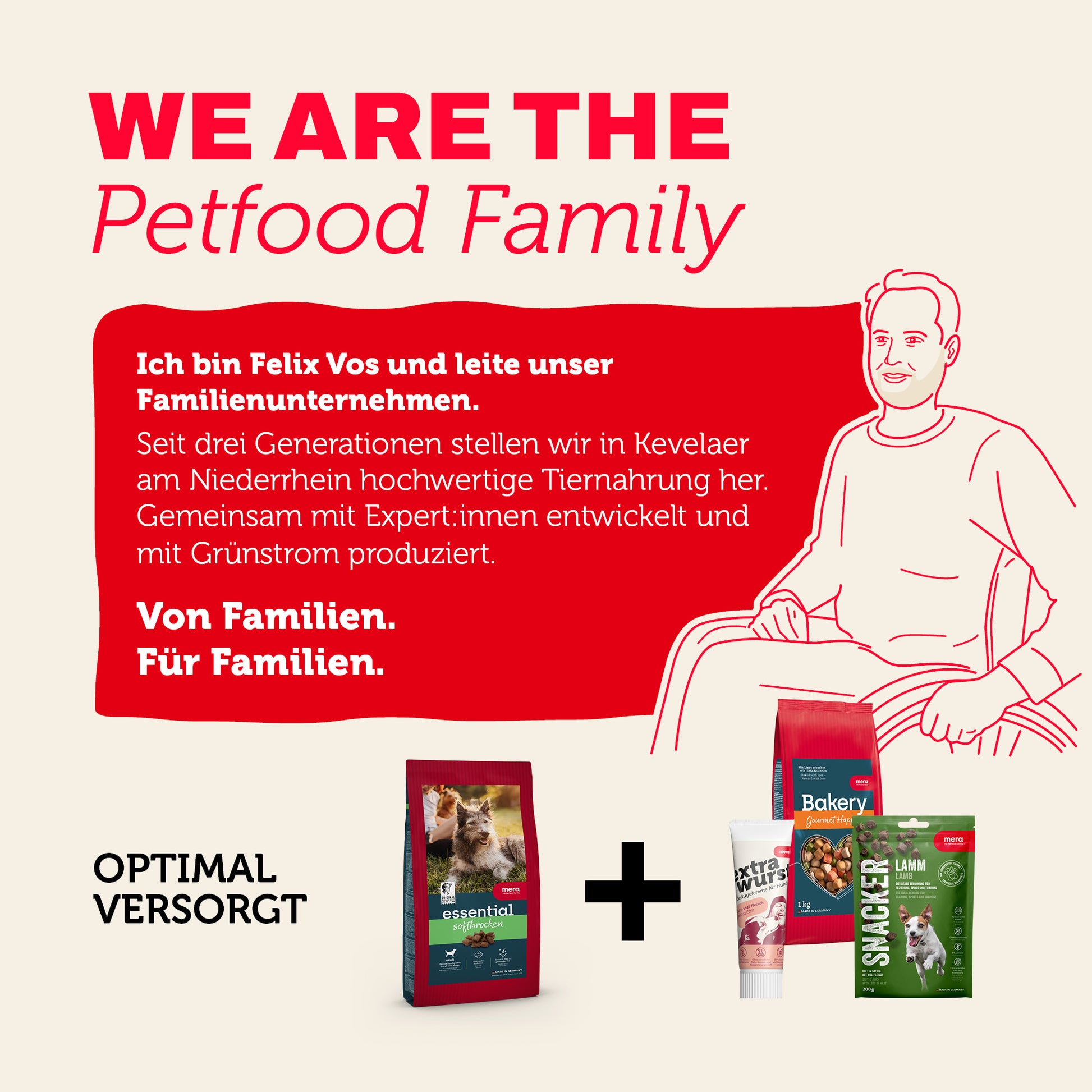 Tiernahrung von mera: Familienunternehmen mit Produkten für eine ausgewogene Versorgung