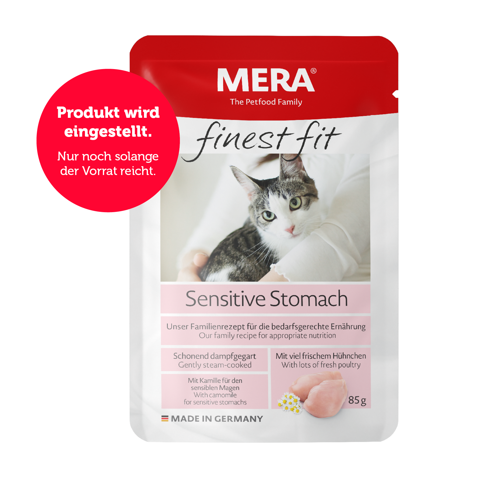 mera finest fit Sensitive stomach Nassfutter Auslistung