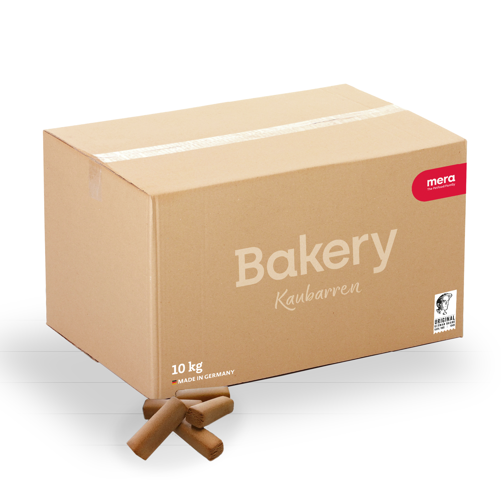 mera Bakery Kaubarren 10kg Verpackung mit Kaubarren 