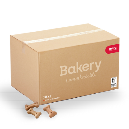 mera Bakery Lammknöchli 10kg Verpackung mit Lammknöchli