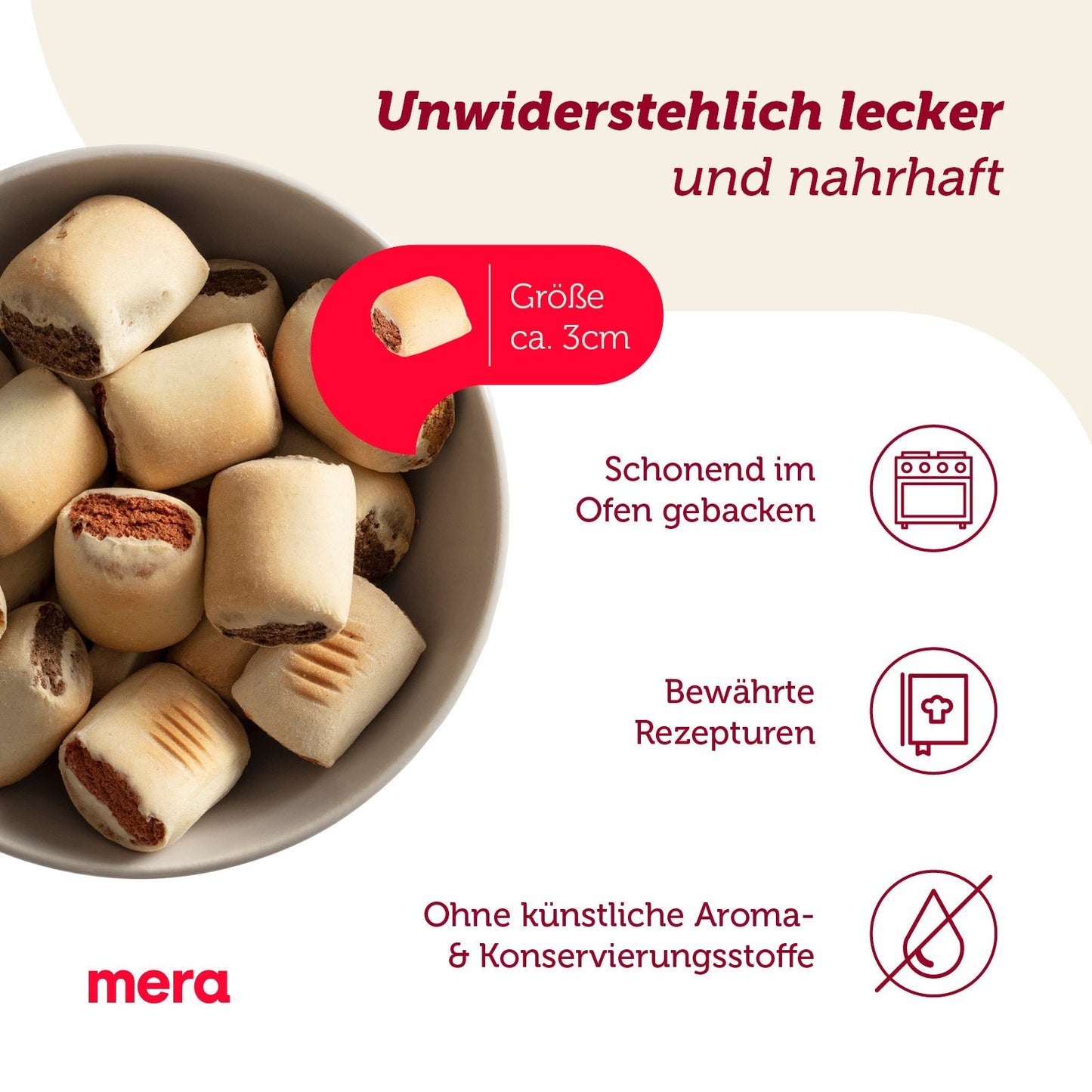 mera Bakery Meaty Rolls Mix Produkteigenschaften