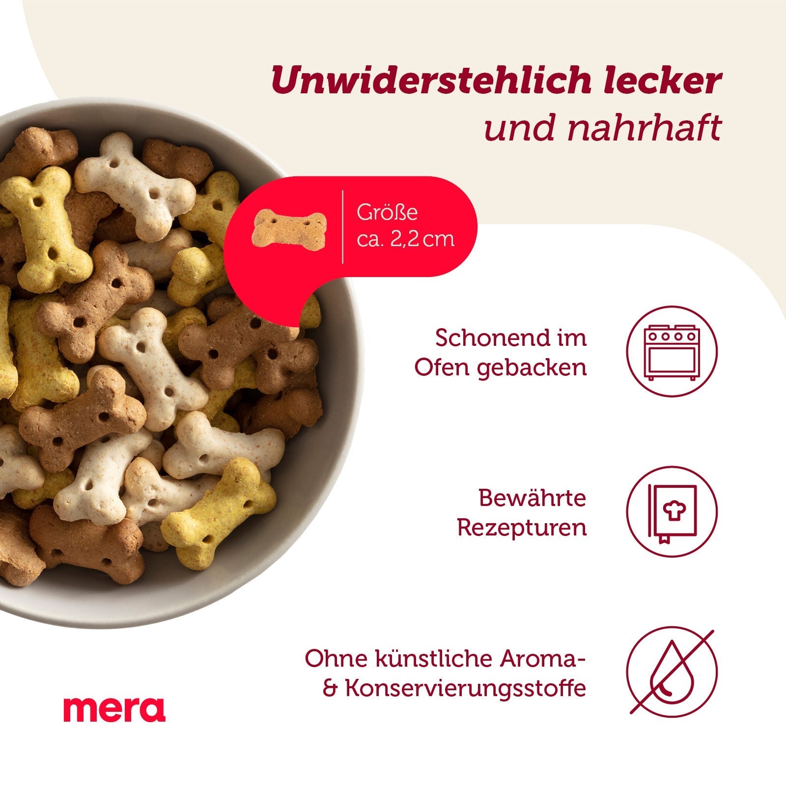 mera Bakery Puppy Knochen Mix Produkteigenschaften