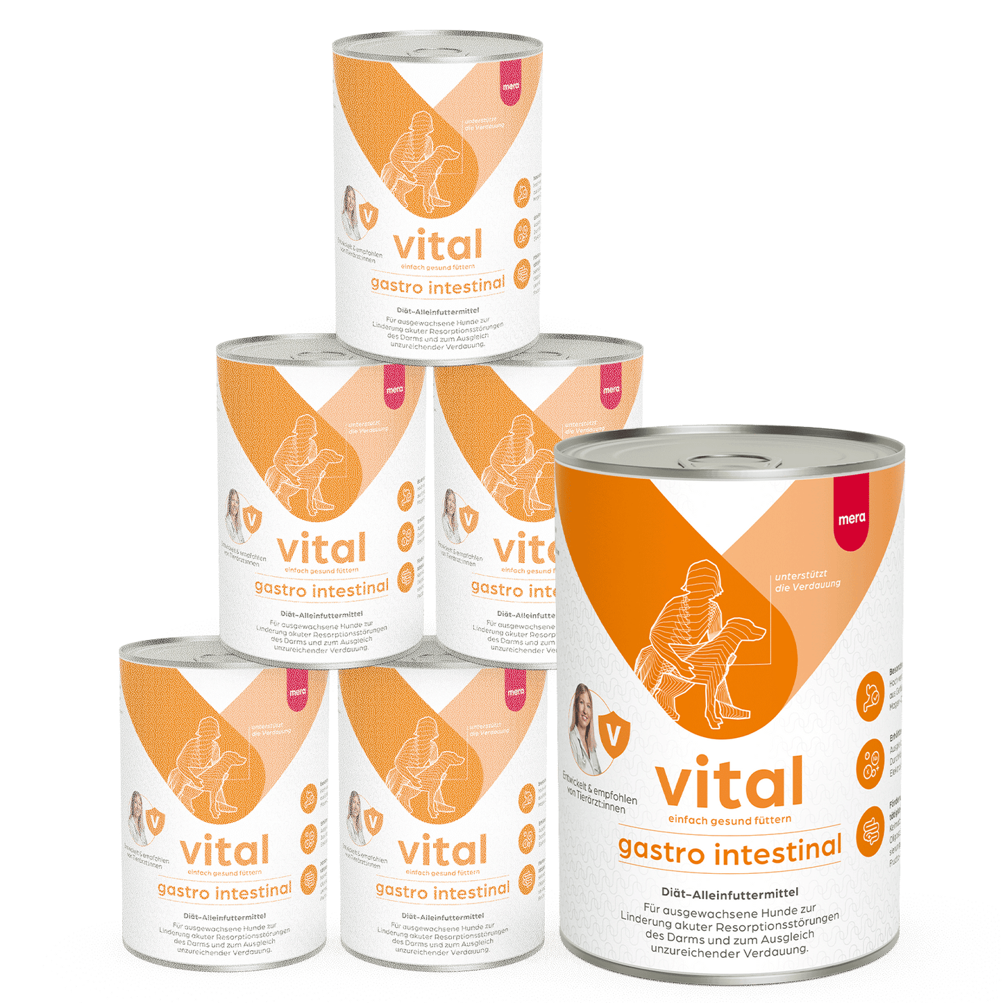mera vital Hund gastro intestinal Nassfutter Pyramide