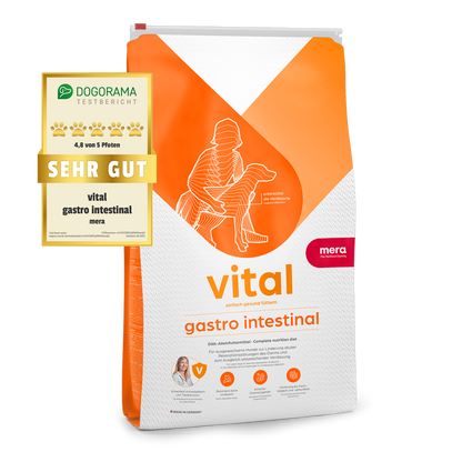 mera vital gastro intestinal Verpackung mit Dogorama Siegel