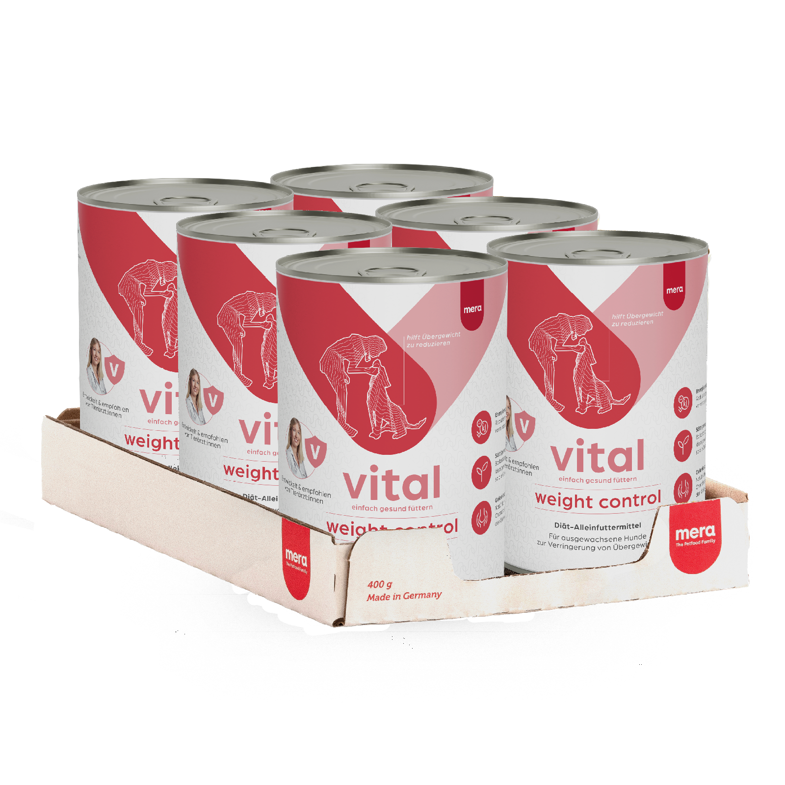 mera vital weight control Hund Nassfutter Verpackung Kolli