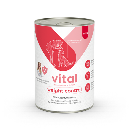 mera vital weight control Hund Nassfutter Verpackung
