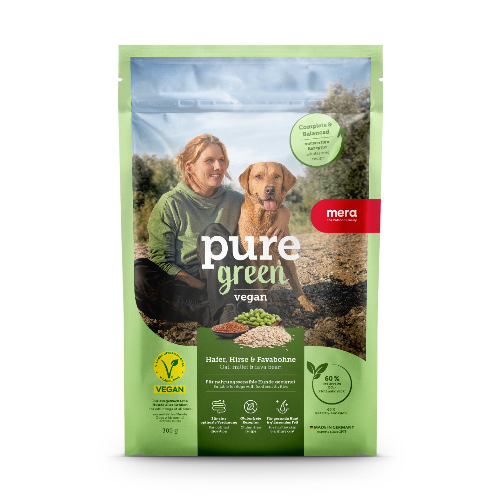 mera pure green vegan 300g Probe Verpackung