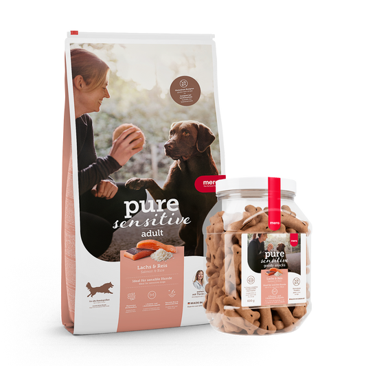 mera pure sensitive Bundle Lachs & Reis Goody Snack Packshot