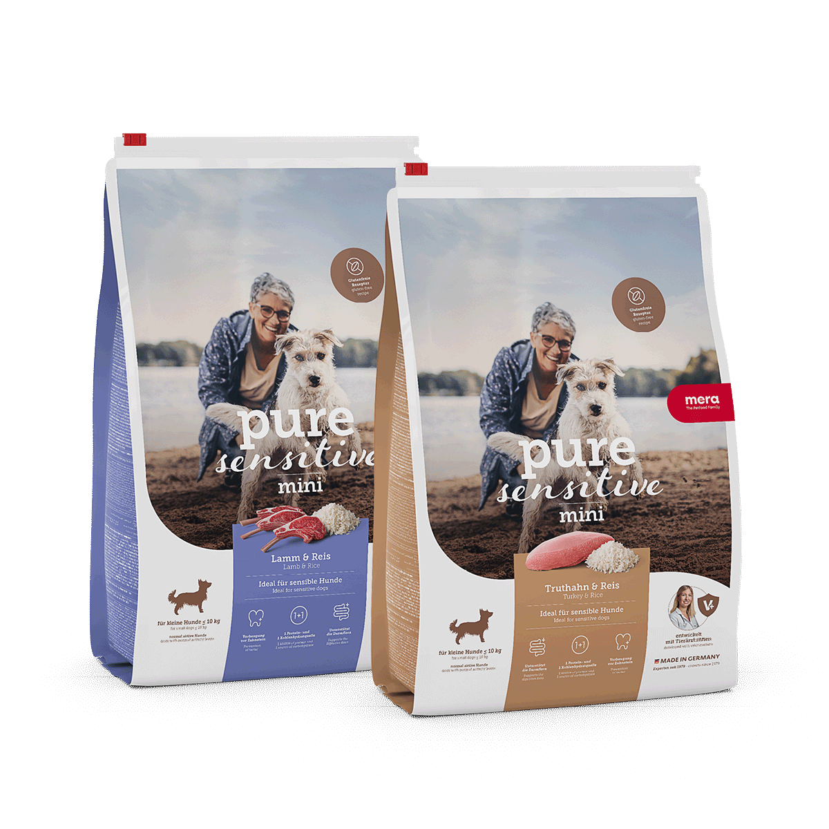 mera pure sensitive Bundle Mini Truthahn & Reis & Mini Lamm & Reis Packshot