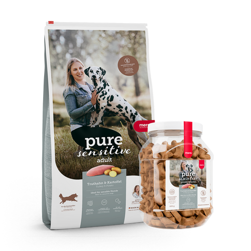 fresh meat Truthahn & Kartoffel Trockenfutter + goody snacks Bundle