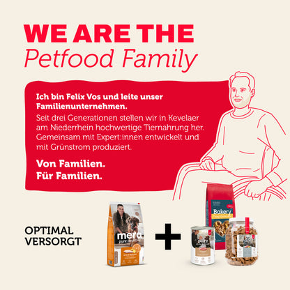 Tiernahrung von mera: Familienunternehmen mit Produkten für eine ausgewogene Versorgung