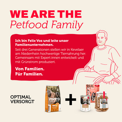 Tiernahrung von mera: Familienunternehmen mit Produkten für eine ausgewogene Versorgung