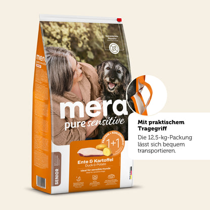 Ente & Kartoffel Senior Trockenfutter mit Tragegriff