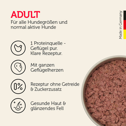 Geflügelherzen Nassfutter