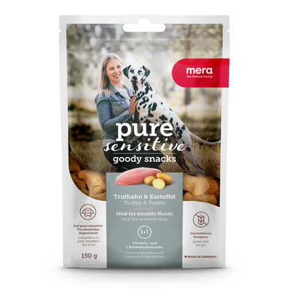 mera pure sensitive goody snacks Truthahn und Kartoffel 150 Packshot