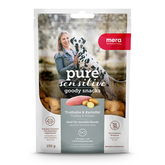 mera pure sensitive goody snacks Truthahn und Kartoffel 150 Packshot
