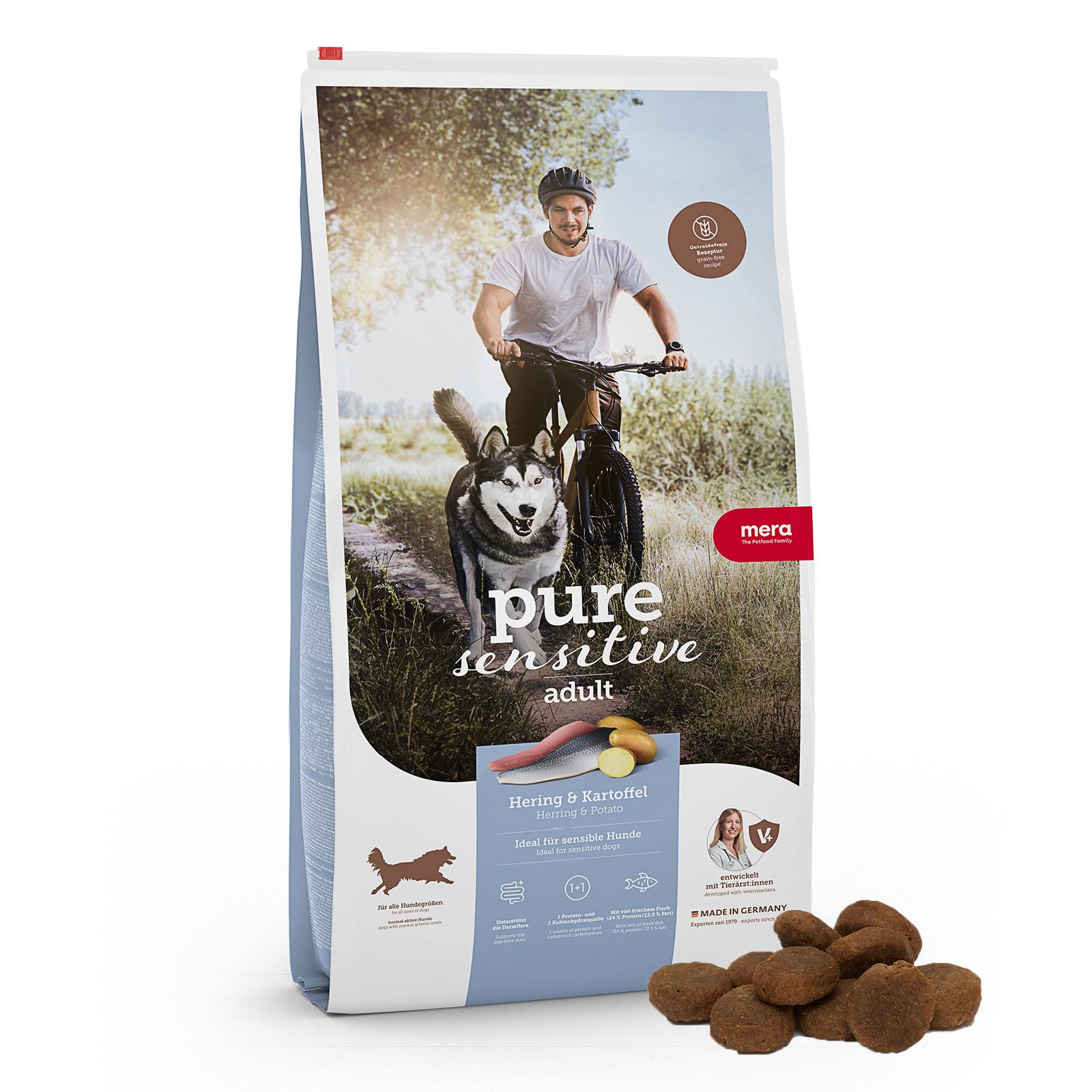 mera pure sensitive Hering & Kartoffel Trockenfutter Packshot