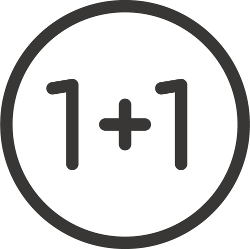 mera pure sensitive Icon - 1 und 1 Konzept
