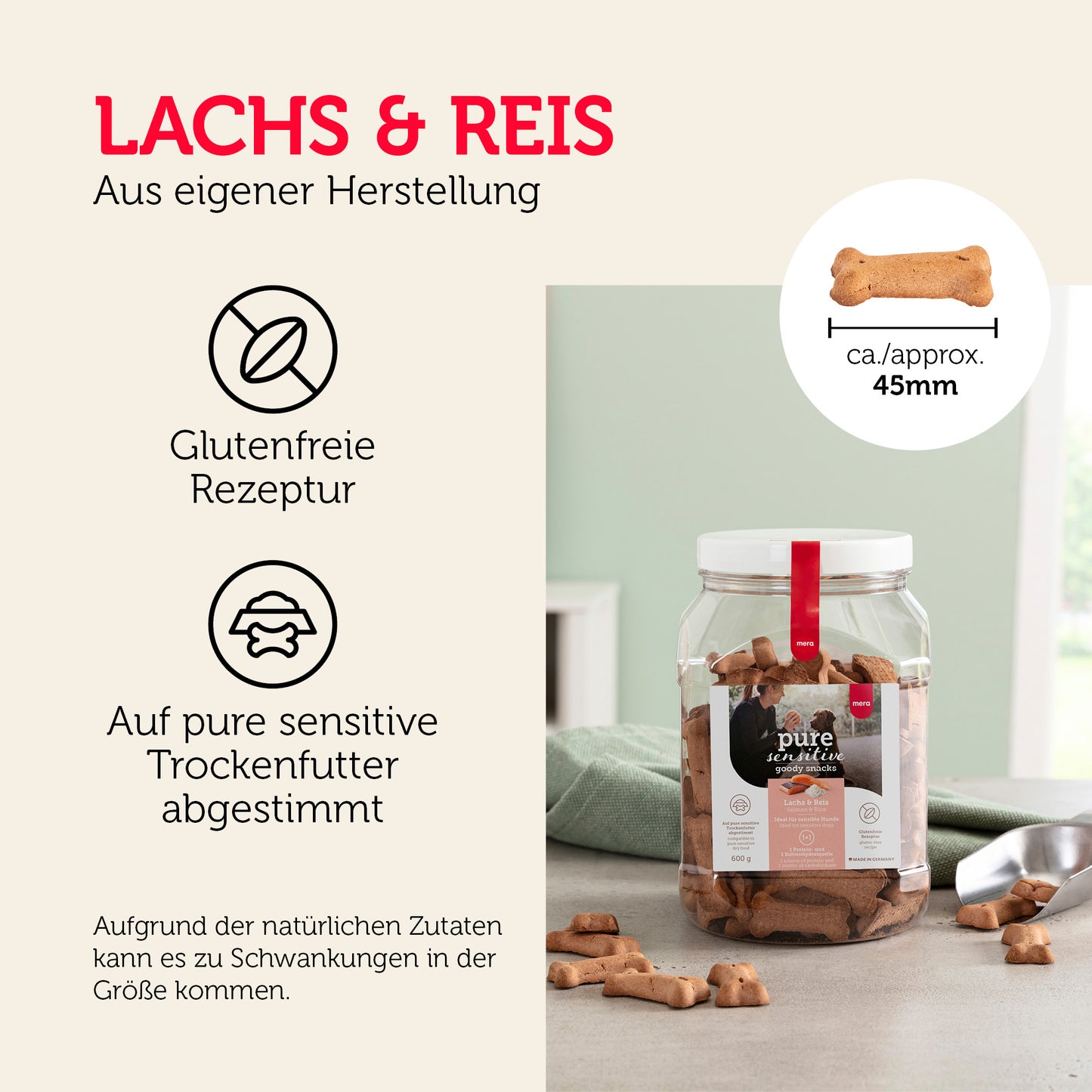 mera pure sensitive Goody Snacks Lachs & Reis Soft Benefits