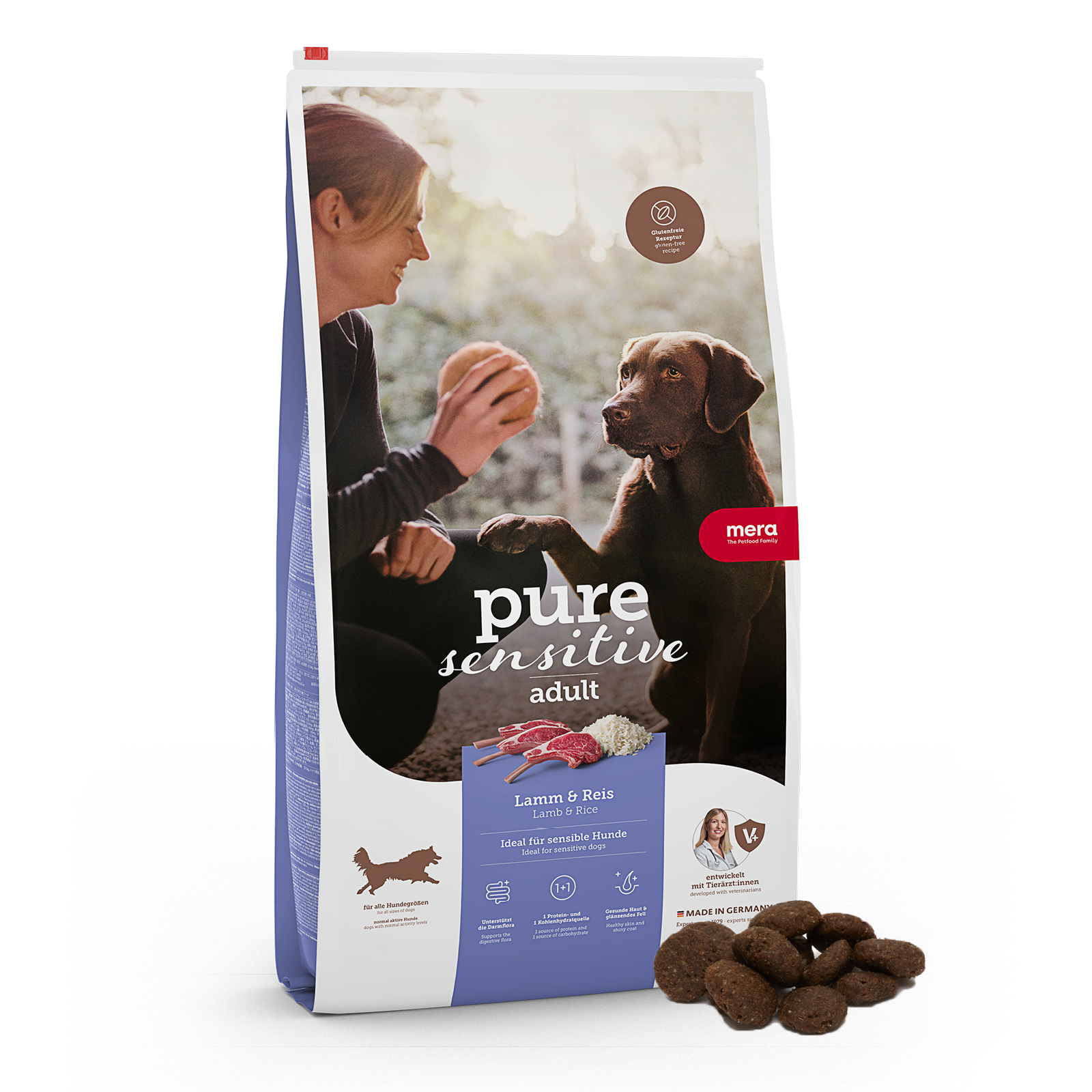 mera pure sensitive Lamm & Reis Junior Trockenfutter Packshot
