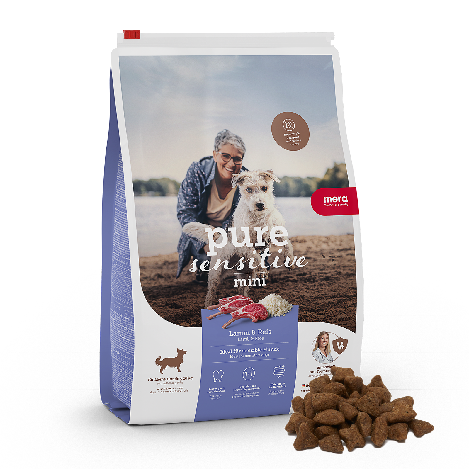 mera pure sensitive Mini Lamm & Reis Trockenfutter Packshot